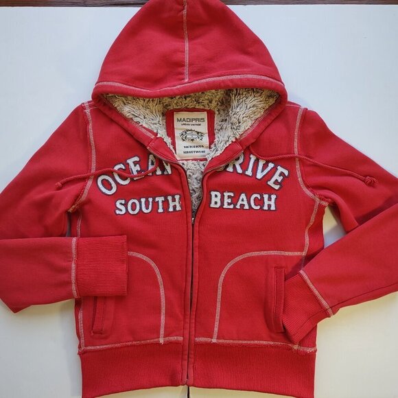 South Beach Hoodie Sweatshirt Madipris Distressed Streetwear Grunge *Teen Large - Picture 7 of 12